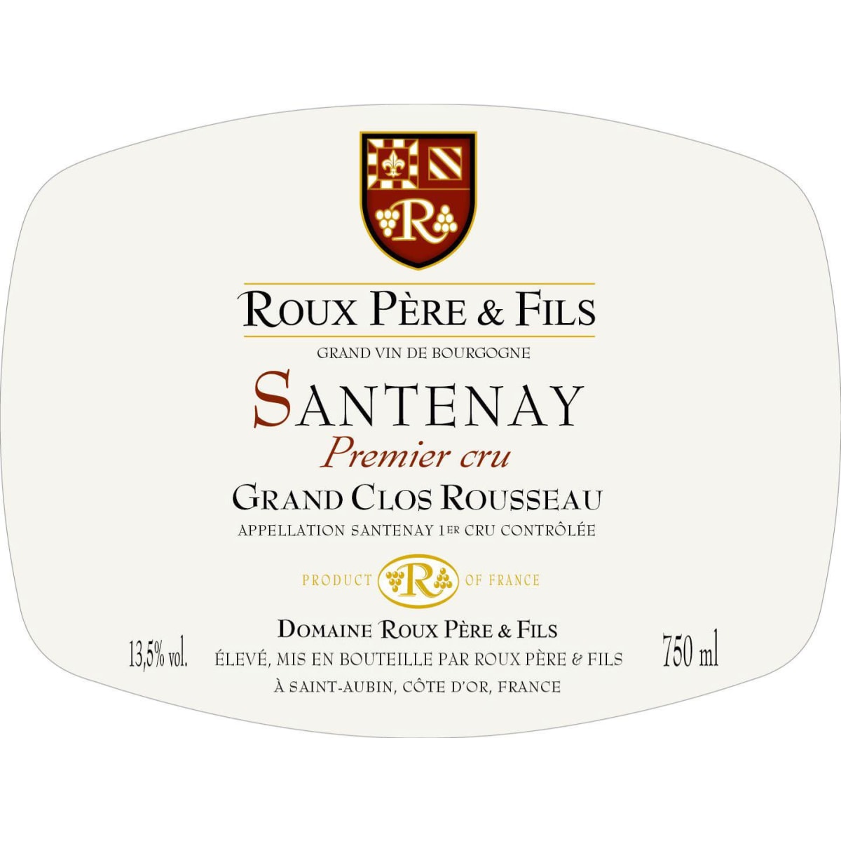 Domaine Roux Pere & Fils Santenay Grand Clos Rousseau Premier Cru