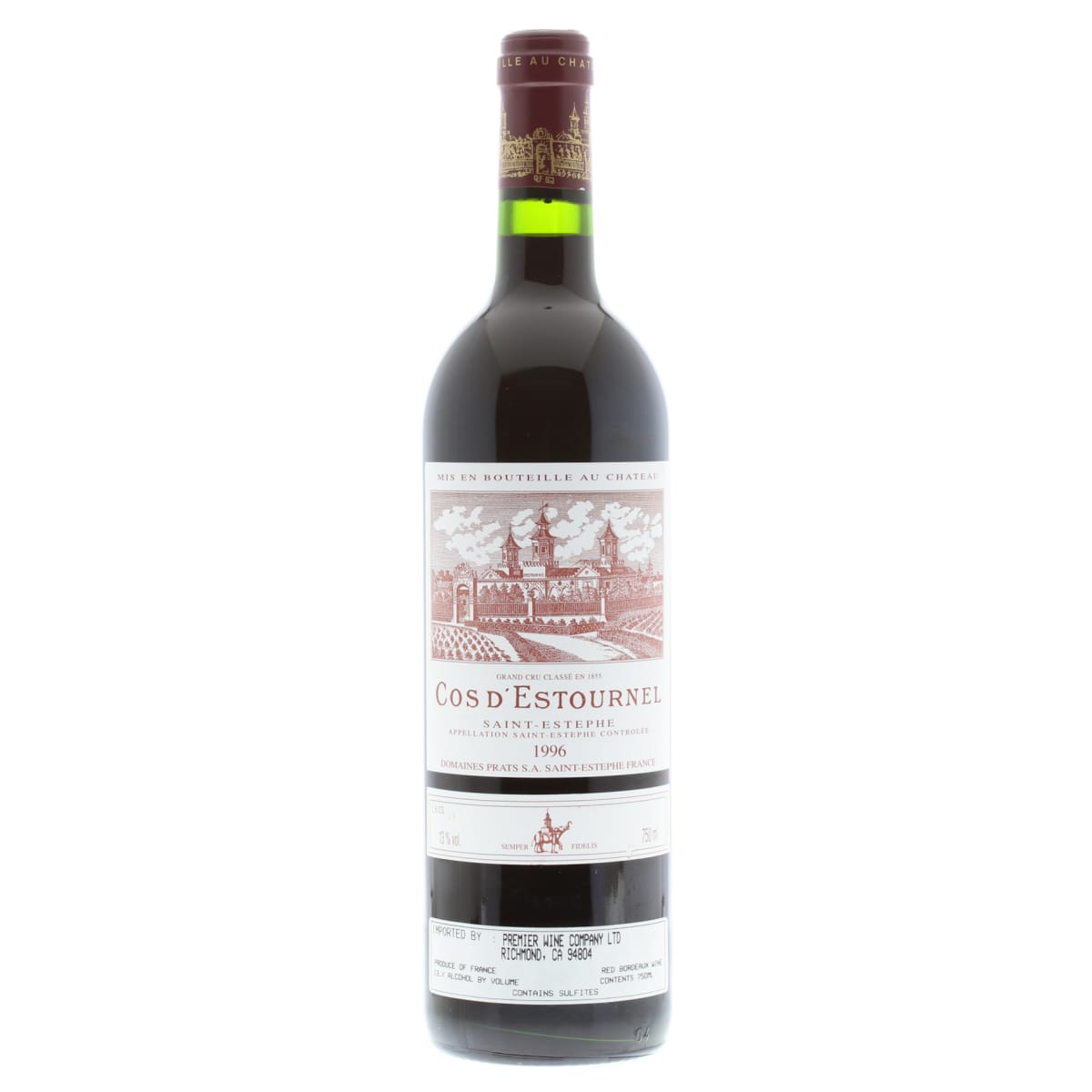 Cos d'Estournel 1996 赤ワイン 750ml Chateau Cos d'Estournel 1996 | Wine.com