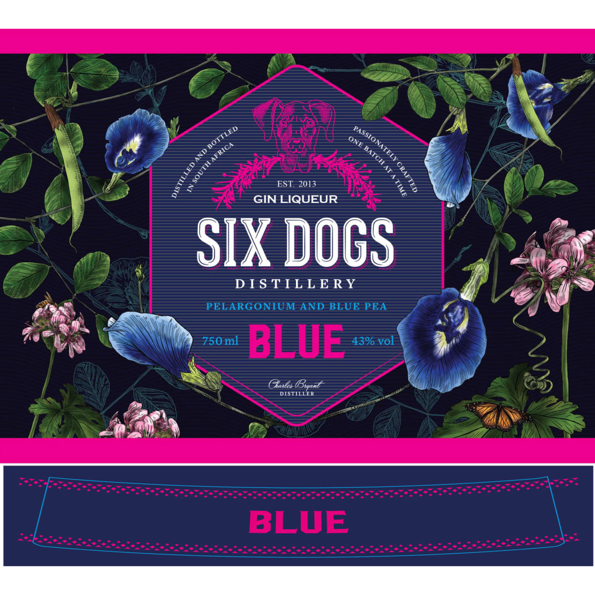Six Dogs Blue Gin | Wine.com