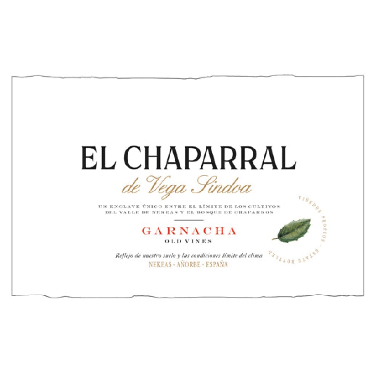 Bodegas Nekeas El Chaparral de Vega Sindoa Old Vines Garnacha 2021