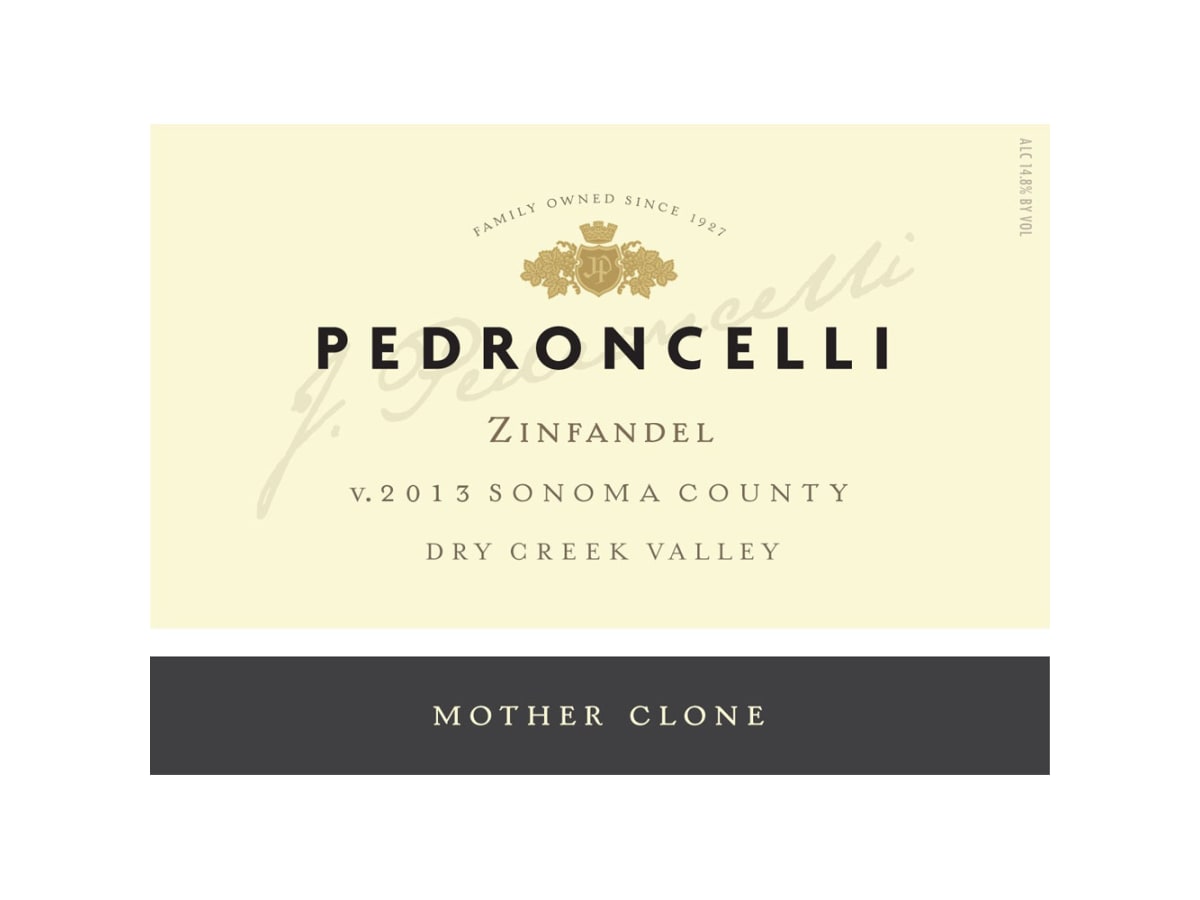 Pedroncelli Mother Clone Zinfandel 2013 | Wine.com