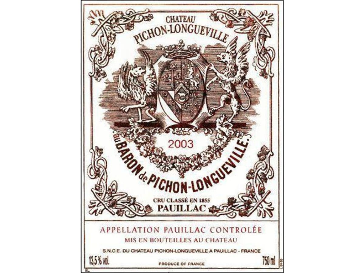 Chateau Pichon-Longueville Baron 2003 | Wine.com