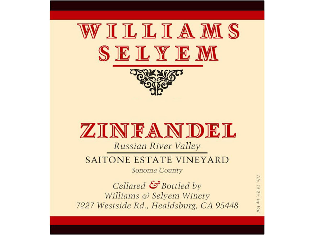 Williams Selyem Saitone Estate Zinfandel 2024 | Wine.com