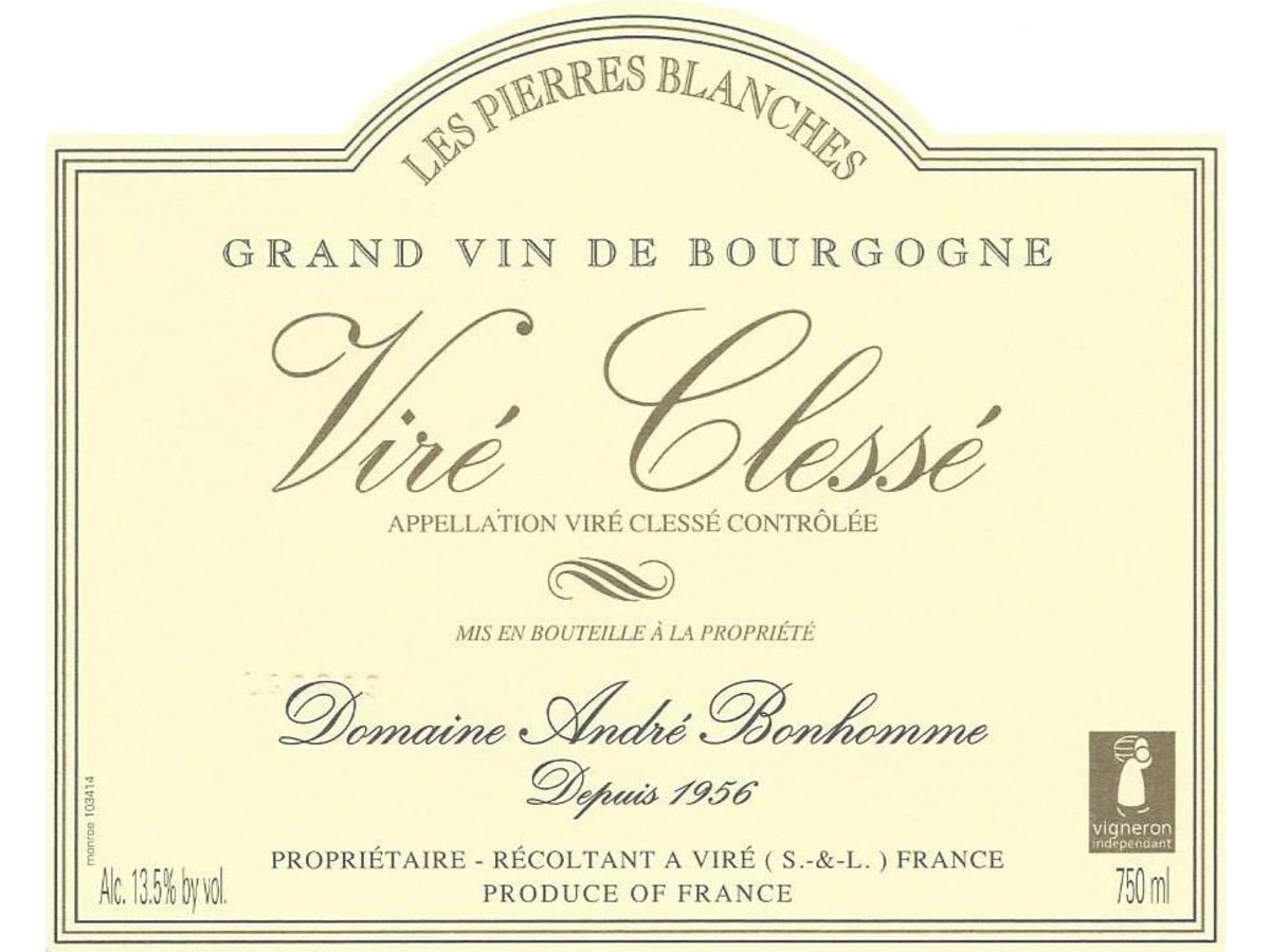 Andre Bonhomme Vire-Clesse Les Pierres Blanches 2023 | Wine.com