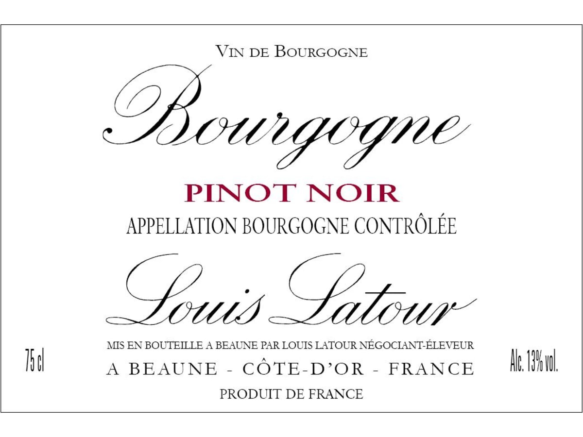 Louis Latour Bourgogne Pinot Noir 2021 | Wine.com