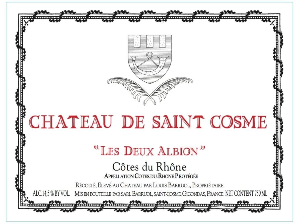 Chateau de Saint Cosme Cotes du Rhone Les Deux Albion 2021 | Wine.com