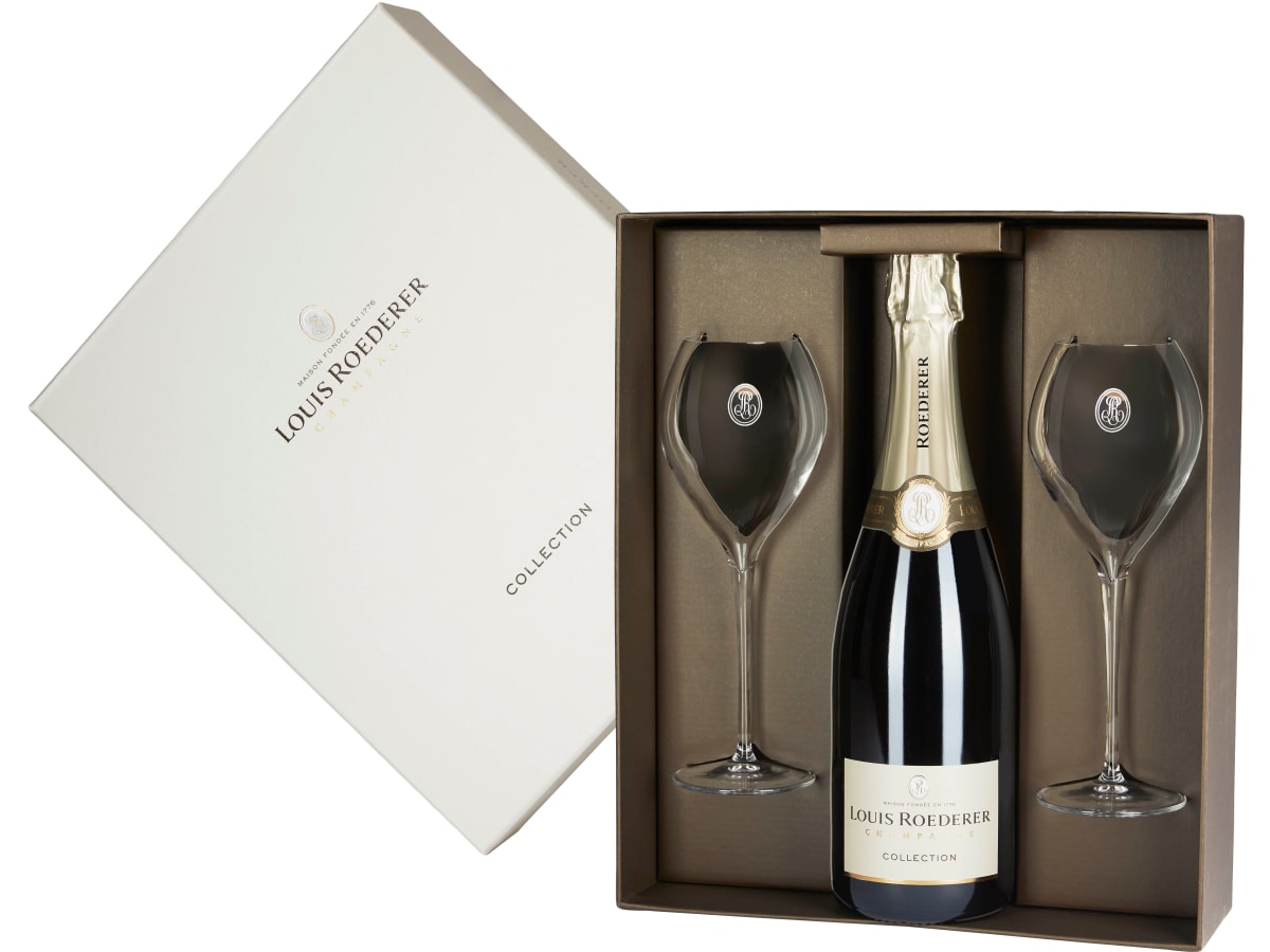 Louis Roederer Collection 246 Champagne Gift Boxed with 2 Glasses