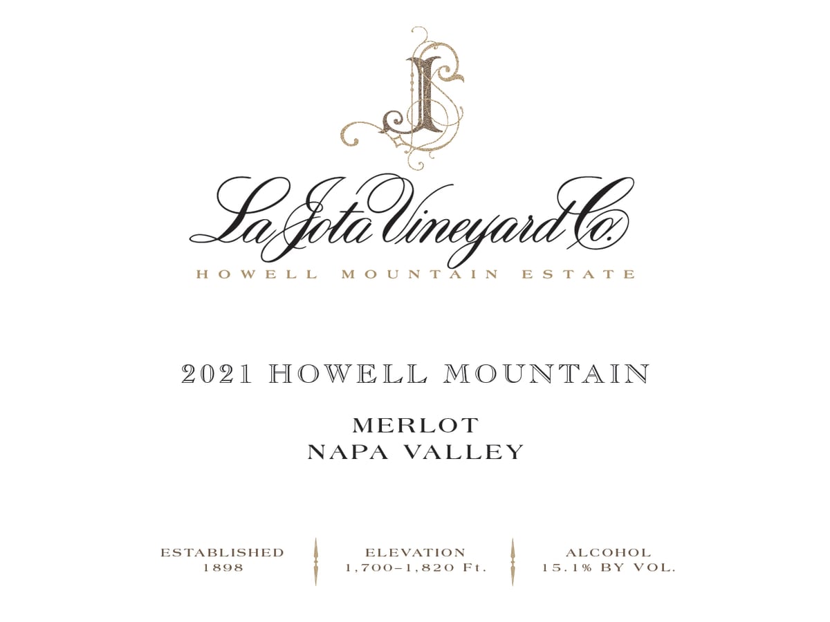 La Jota Howell Mountain Merlot 2021 | Wine.com