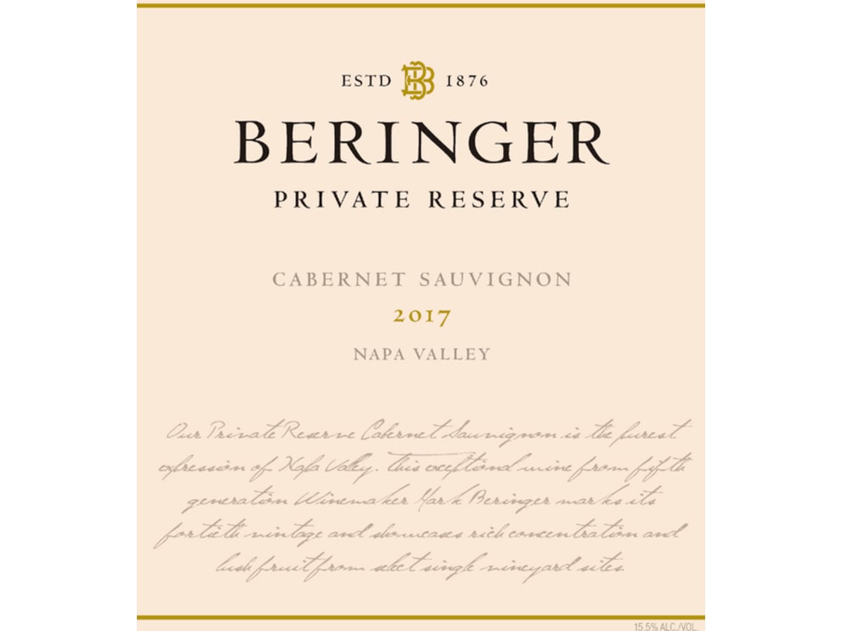 Beringer Private Reserve Cabernet Sauvignon 2017 | Wine.com