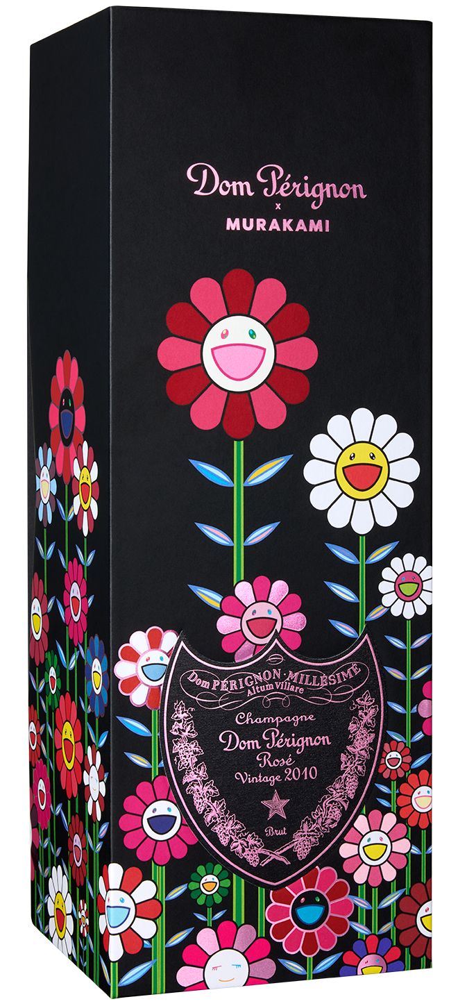 期間限定値下げ★Dom Pérignon Murakami 2010 空瓶➕箱 Dom Perignon Rose Limited Edition Gift Box by Takashi Murakami