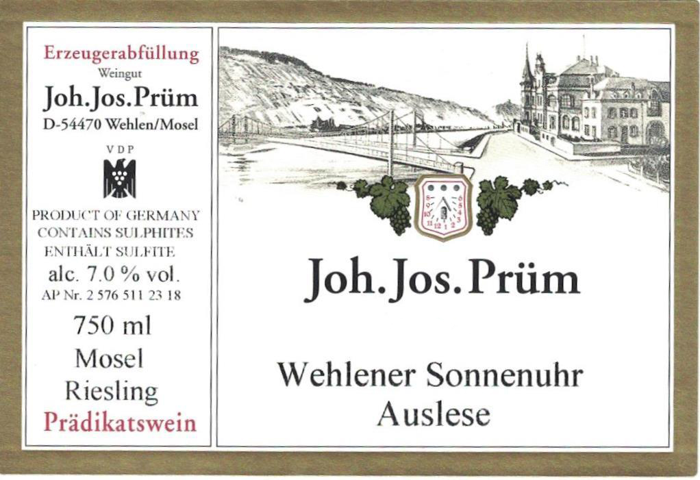 Joh. Jos. Prüm Wehlener Sonnenuhr Riesling Auslese 2023 | Wine.com