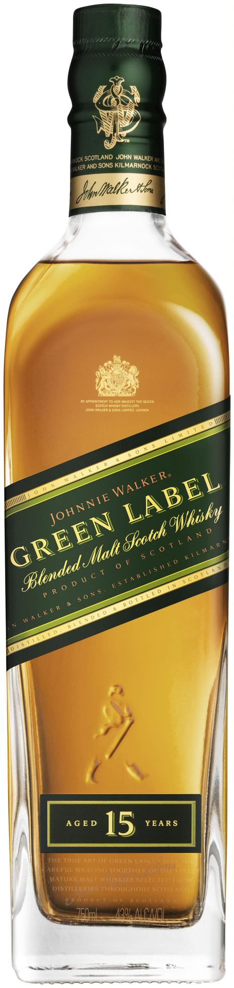Johnnie Walker 15 Year Green Label Blended Scotch Whisky | Wine.com
