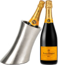 wine.com Veuve Clicquot & Stainless Steel Convex Bottle Chiller  Gift Product Image