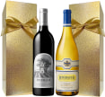 wine.com Silver Oak Alexander Valley Cabernet & Rombauer Chardonnay with Gold Gift Boxes  Gift Product Image