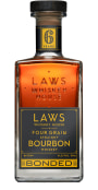 Laws Whiskey House Four Grain Bottled in Bond Straight Bourbon Whiskey  Front Bottle Shot