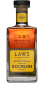 Laws Whiskey House Four Grain Straight Bourbon Whiskey  Front Bottle Shot