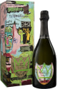 Dom Perignon Jean-Michel Basquiat Special Edition (Green Crown) with Gift Box 2015  Front Bottle Shot