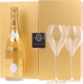 Louis Roederer Cristal Brut with Two Flutes and Gift Box 2008 Gift Product Image