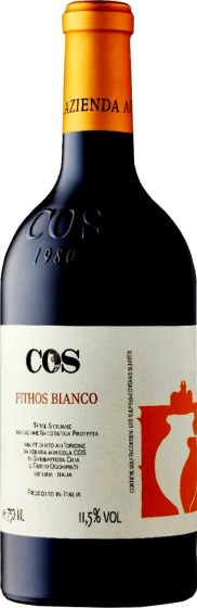COS Pithos Bianco Orange Wine 2023 Front Bottle Shot