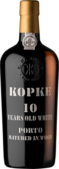 Kopke 10 Year White Port Front Bottle Shot