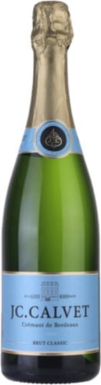 Calvet JC Brut Classic Cremant de Bordeaux 2022 Front Bottle Shot
