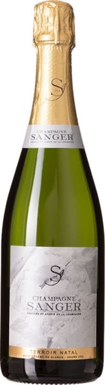 Champagne Sanger Blanc de Blancs Grand Cru Terroir Natal Front Bottle Shot