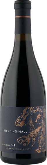 Mending Wall Palisades Vineyard Petite Sirah 2021 Front Bottle Shot