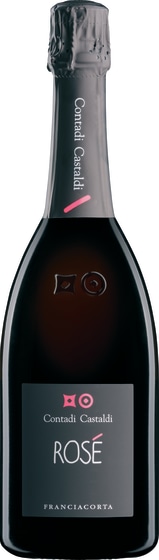 Contadi Castaldi Franciacorta Rose Front Bottle Shot