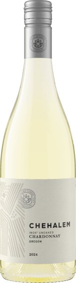 Chehalem INOX Unoaked Chardonnay 2024 Front Bottle Shot