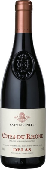 Delas Cotes-du-Rhone Saint-Esprit Rouge 2023 Front Bottle Shot