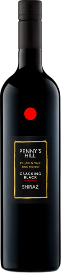 Penny's Hill Cracking Black Shiraz 2018 Front Bottle Shot
