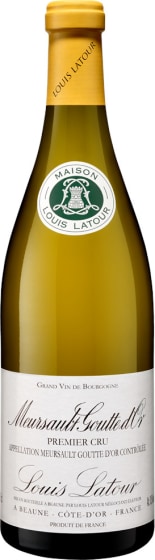 Louis Latour Meursault Goutte d'Or Premier Cru 2022 Front Bottle Shot