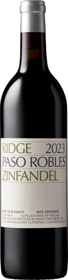 Ridge Paso Robles Zinfandel 2023 Front Bottle Shot