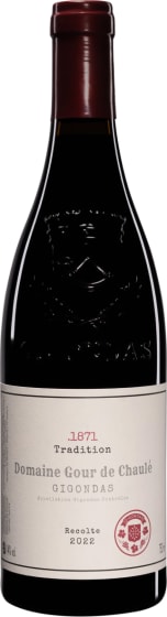 Domaine du Gour de Chaule Gigondas Cuvee Tradition 2022 Front Bottle Shot