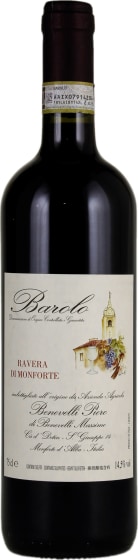 Piero Benevelli Barolo Ravera 2021 Front Bottle Shot