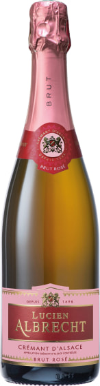 Lucien Albrecht Cremant d'Alsace Brut Rose Front Bottle Shot