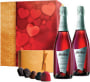 Cava Rose Duo with Godiva 8-piece Chocolates Gift Product Image