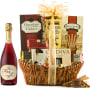 Gourmet Chocolate and Dessert Wine Pairing Gift Basket Gift Product Image