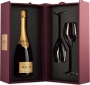 Krug Sharing: Grande Cuvee Brut and 2 Riedel Glasses Front Bottle Shot