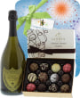 Congratulations with Dom Perignon & Godiva Truffles Gift Product Image