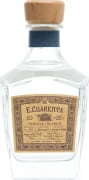 E. Cuarenta Blanco Tequila  Front Bottle Shot