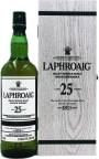Laphroaig 25 Year Single Malt Scotch Whisky (2018 Release) with Gift Box Front Bottle Shot