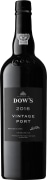 Dow's Vintage Port (375ML half-bottle) 2016  Front Bottle Shot