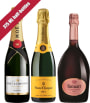 wine.com Champagne Trio with Tasting Video (375ML half-bottles)  Gift Product Image