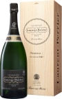 Laurent-Perrier Brut Millesime Late Disgorged (1.5 Liter Magnum) with Wooden Gift Box 2002 Front Bottle Shot