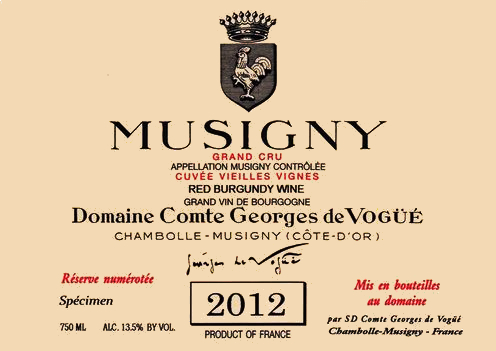 Domaine Comte Georges de Vogue Musigny Vieilles Vignes 2012 | Wine.com
