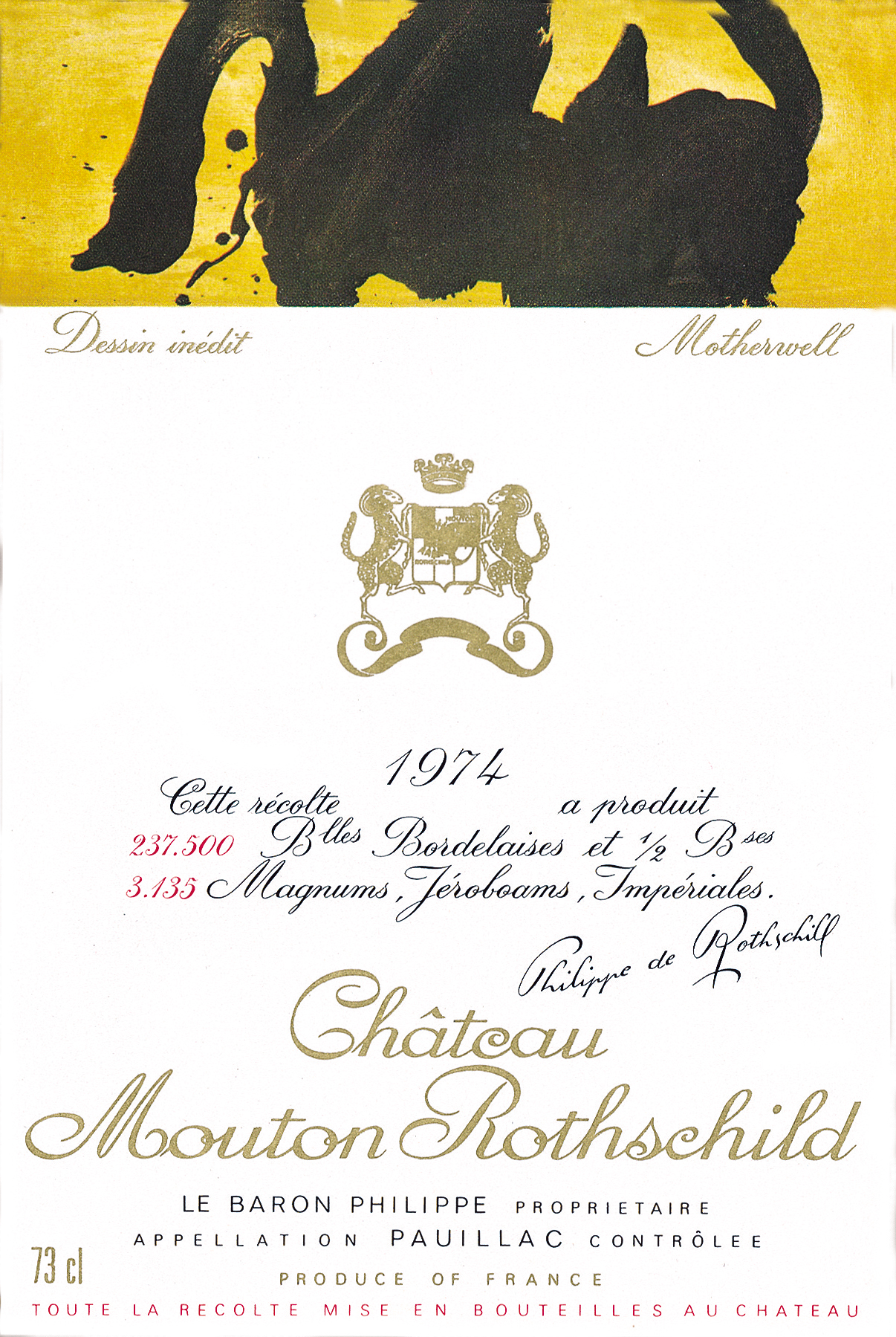Chateau Mouton Rothschild 1974 | Wine.com