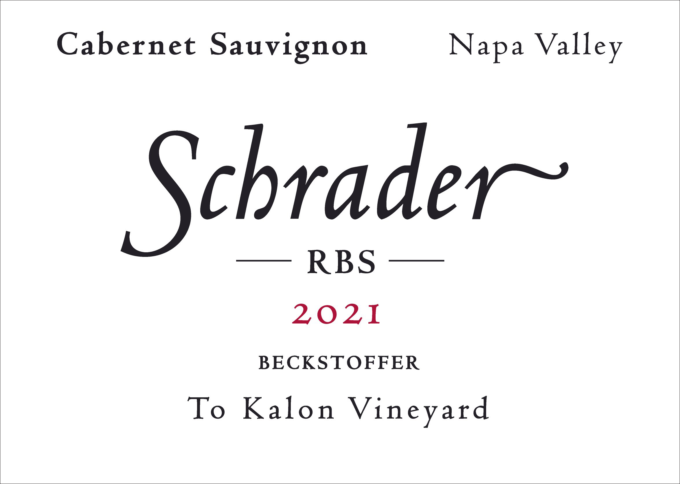 Schrader RBS To Kalon Vineyard Cabernet Sauvignon 2021 | Wine.com
