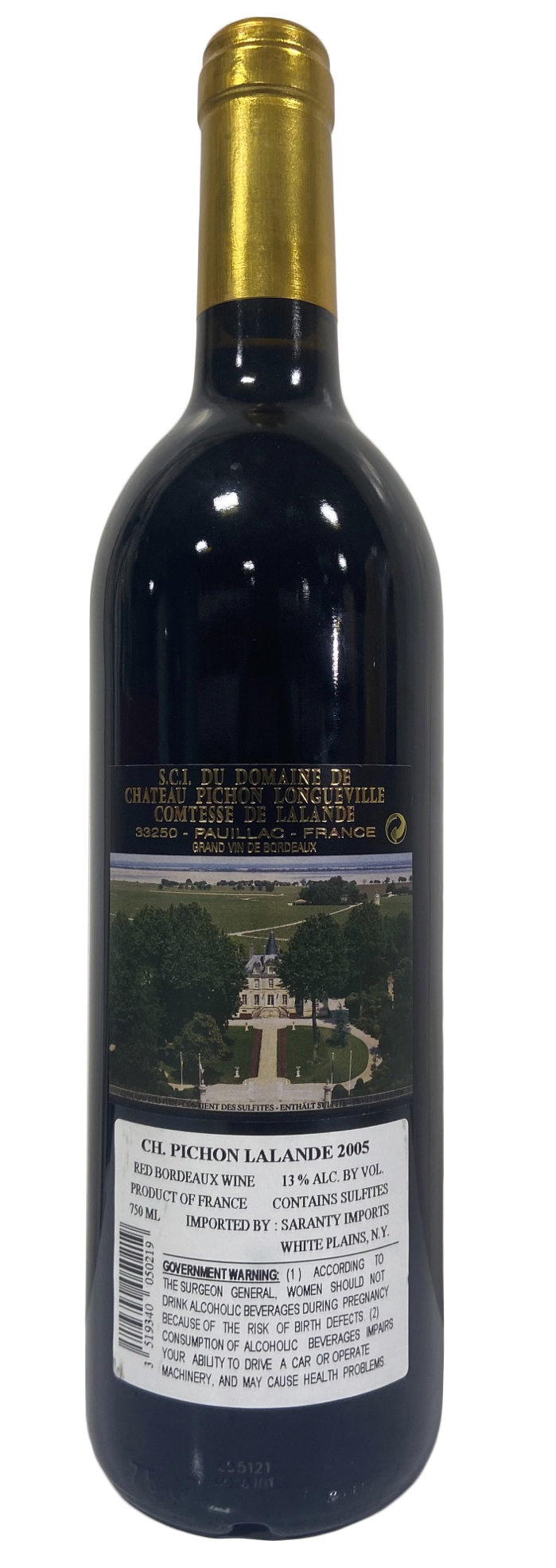 Chateau Pichon Longueville Comtesse de Lalande (scuffed labels