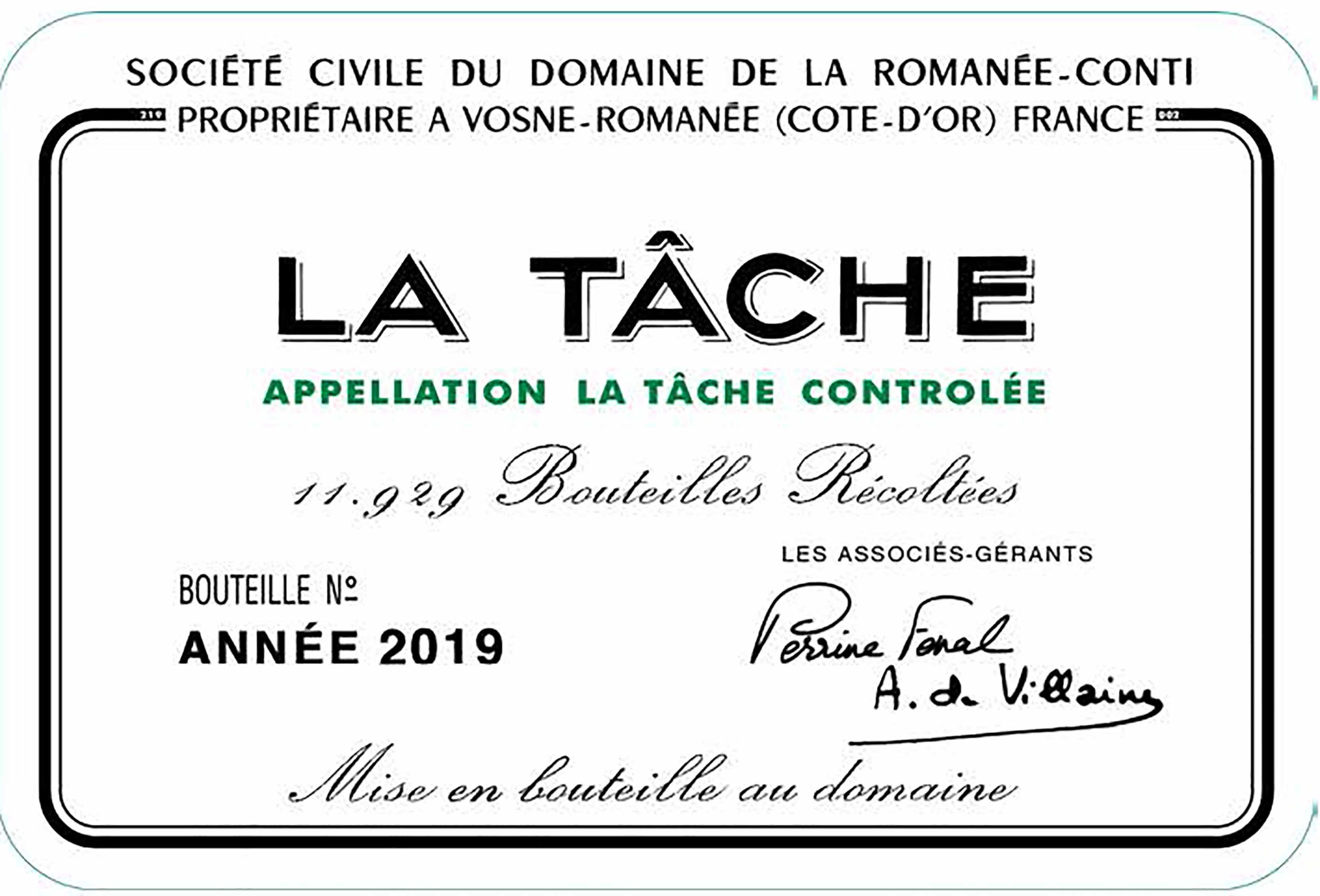 Domaine de la Romanee-Conti La Tache Grand Cru 2019 | Wine.com